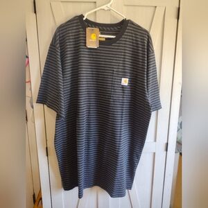 Carhartt Men's Dark Gray Striped Tee